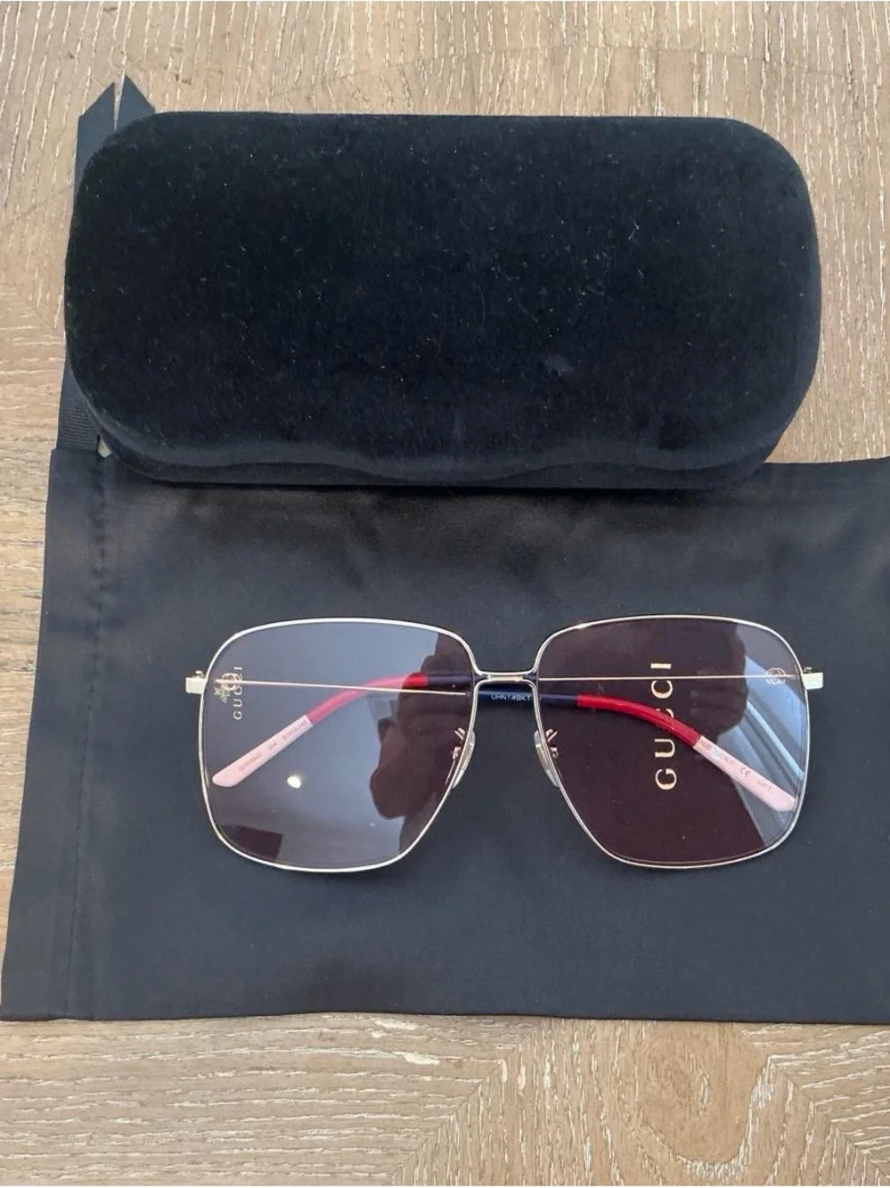 Gucci Gold 61 mm Women's Sunglasses